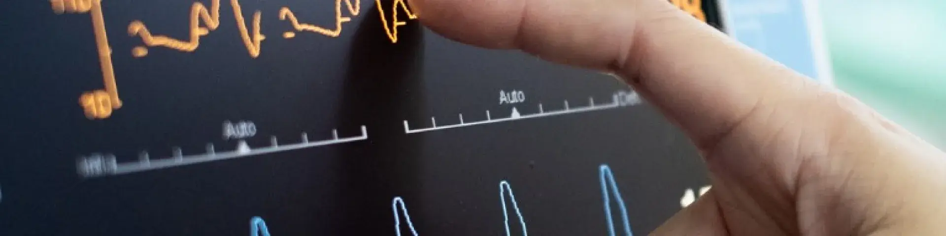 Zig zag lines with finger touching on it